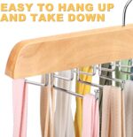 Tank Top Hanger with Premium Wood, 20 Large Capacity, Space Saving,360 Degree Rotating, Foldable Metal Hooks, Tank Tops - Image 5