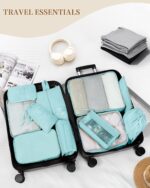 Packing Cubes 11 PCS, Mesh Breathable Luggage Organizers Bags, Packing Organizers, Durable Travel Essentials Bags Set, Travel Packing Organizers, Lake blue - Image 5