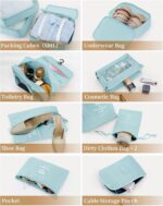 Packing Cubes 11 PCS, Mesh Breathable Luggage Organizers Bags, Packing Organizers, Durable Travel Essentials Bags Set, Travel Packing Organizers, Lake blue - Image 6