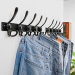 Dseap Coat Rack Wall Mount 2.0 Pro: Heavy Duty 300% Thicker, 16" Stud Mount, Stainless Steel Wall Coat Hooks Hanger for Clothes Jackets Hats Entryway Closet, MaxStrong Series, Black - Image 4