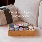 GOBAM Bamboo Closet Drawer Divider - Storage Organizer with 15 Compartments, Drawer Organizer, Storage Box for Belts, Ties, Bras, Briefs, Socks & Jewelry - Natural - Image 4