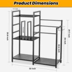 Aquzee Standing Towel Racks for Bathroom, 3-Tier Hand Towel Holder Organizers, Towel Drying Rack Stand, U-Shaped Removable Dividers Towel Storage for Rolled Folded Drying Towels, Black - Image 3