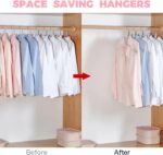 50 PCS Hanger Connector Hooks, Space Saving Hangers, Closet Hanging Organizer for College Dorm Room Essentials, Thickening Upgrade (White-50 Pcs) - Image 3