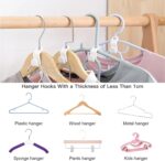 50 PCS Hanger Connector Hooks, Space Saving Hangers, Closet Hanging Organizer for College Dorm Room Essentials, Thickening Upgrade (White-50 Pcs) - Image 4