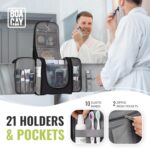 BOACAY Extra Large Hanging Travel Toiletry Bag for Women and Men, Makeup Bag, Bathroom & Shower Organizer Kit for Accessories, Cosmetics, Essentials - Image 4