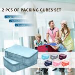 Packing Cubes Set, 2 Pcs Packing Organizers Set for Suitcases (Grey blue) - Image 8