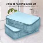 Packing Cubes Set, 2 Pcs Packing Organizers Set for Suitcases (Grey blue) - Image 9