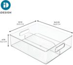 iDesign Divided Storage Bin with Handle for Pantry, Fridge, or Freezer, Clear, Made in USA - Image 5