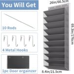 30 Pairs Over The Door Shoe Organizer, 10-Tier Hanging Shoe Rack with Deep Pocket for Closet, Extra Large Shoe Storage Holder for Sneakers, Boots, Heels(Grey) - Image 3