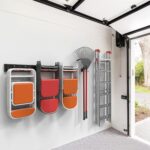 Wallmaster Wall Mount Garage Organizer Tool Storage Rack, Heavy Duty Folding Chair Hangers with 8 Adjustable Hooks, 48-inch Tracks, Max Load 300lbs - Image 3