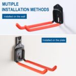 Wallmaster Wall Mount Garage Organizer Tool Storage Rack, Heavy Duty Folding Chair Hangers with 8 Adjustable Hooks, 48-inch Tracks, Max Load 300lbs - Image 7