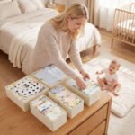 GRANNY SAYS Drawer Organizer Clothes, 6 Pack Dresser Organizer Bins for Nursery, Closet Organization and Storage Dividers for Clothing, Baby Clothes, Underwears, Beige - Image 8