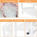 4 Tier Corner Shower Caddy, Rustproof, Plastic Shower Organizer for Bathroom, Bathtub, Shower pan, Bath Accessories Shower Caddies, 13.5 x 10 x 33.5 Inches, White (Round Slot White 4 Tier) - Image 5