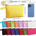 Reginary 60 Pcs Multicolor 60 Pieces Canvas Makeup Bags Bulk Portable Travel Cosmetic Pouch Multipurpose Blank Toiletry Bag with Zipper for Women DIY Craft (8.6 x 5 x 2 Inch) - Image 3