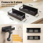 Square Glass Spice Jars (24 x 4oz) with Black Lids + Magnetic Spice Rack for Refrigerator (Fits 12 Jars) + Bonus Slim Auxiliary Rack, 240 Labels, Shaker Inserts, Funnel - Image 4