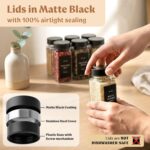 Square Glass Spice Jars (24 x 4oz) with Black Lids + Magnetic Spice Rack for Refrigerator (Fits 12 Jars) + Bonus Slim Auxiliary Rack, 240 Labels, Shaker Inserts, Funnel - Image 7