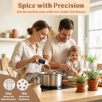 Square Glass Spice Jars (24 x 4oz) with Black Lids + Magnetic Spice Rack for Refrigerator (Fits 12 Jars) + Bonus Slim Auxiliary Rack, 240 Labels, Shaker Inserts, Funnel - Image 8