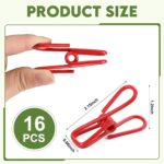 17 Pcs Snack Basket Sets, Snack Storage Bin for Pantry Shelves with 16 Pcs 2 Inch Chip Clips, Basket Organizer for Kitchen Home, Chips, Popcorn, Candy, Pretzels(Burlap,Khaki) - Image 7