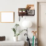 Key Holder for Wall, Mail Organizer Wall Mount with Key Hooks and Wallet Holder, Sunglasses Storage, Coats and Dog Leash Hanger, Decorative with 4 Double Hooks and Chalkboard - Image 8