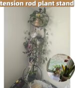 Coat Rack Freestanding, 56 to 125 inch Adjustable Tension Rod Coat Tree with 12 Hooks for Hanging Plant,Coat, Jacket, Hat, Scarf, Suitable for Living Room, Balcony, Kitchen White - Image 9