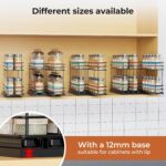 Pull Out Spice Rack Organizer for Cabinet, Slide Out Spice Racks, Easy to Install Spice Cabinet Organizers, 7.4" Wx10.43 Dx8.26 H, 3 Drawers 2 Tiers(Black) - Image 5