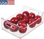 iDesign Stackable Storage Bin with Handles for Pantry or Fridge, Clear, Made in USA - Image 3