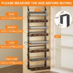 8 Tier Over the Door Pantry Organizer 2 IN 1 Hanging or Wall Mounted Spice Rack with Adjustable Basket,Heavy Duty Seasonning Storage Shelf for Kitchen Pantry and Bathroom - Image 4