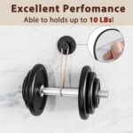 Multifunctional Towel Hooks for Bathroom Wall - Extra Sticky Stainless, Holds up to 12LB, Coat Hooks Wall Hooks, Adhesive Door Holder Hanger Shower Accessories, Matt Black Heavy Duty - Image 3