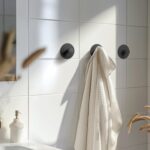 Multifunctional Towel Hooks for Bathroom Wall - Extra Sticky Stainless, Holds up to 12LB, Coat Hooks Wall Hooks, Adhesive Door Holder Hanger Shower Accessories, Matt Black Heavy Duty - Image 4