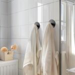 Multifunctional Towel Hooks for Bathroom Wall - Extra Sticky Stainless, Holds up to 12LB, Coat Hooks Wall Hooks, Adhesive Door Holder Hanger Shower Accessories, Matt Black Heavy Duty - Image 10