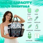 Attmu Mesh Shower Caddy Portable, Quick Dry Hanging Shower Tote Bag for College Dorm Room Essentials, Large Capacity Shower Caddy Dorm for Bathroom Gym Swimming - Image 3