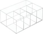 iDesign 5-Section Divided Vanity Organizer for Cosmetic Storage - Clear - Image 3