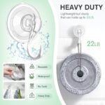 VIS'V Wreath Hanger, Large Suction Cup Wreath Hooks with Wipes, Heavy Duty, 22 LB Capacity, Removable and Reusable, Clear, 2 Pcs - Image 4