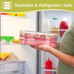 Stackable Deli Meat Container with Drainage Groove and Silicone Lid, Clear Refrigerator Storage Containers for Lunch Meats, Cold Cuts, Bacon, Cheese, BPA Free - 1 Layer - Image 5