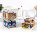 Vtopmart 8 Pack Clear Stackable Storage Bins with Lids, Large Plastic Containers with Handle for Pantry Organization and Storage,Perfect for Kitchen, Fridge, Cabinet, Bathroom Organizer - Image 4