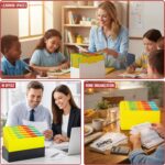 Iconikal A-Z Alphabetical File Folder Guide Dividers, Heavyweight 5 Color Coded Tabs, Letter Size 1/5 Cut Positions, Heavy Duty Office Organizers 5 Tabs Across - Image 5