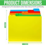 Iconikal A-Z Alphabetical File Folder Guide Dividers, Heavyweight 5 Color Coded Tabs, Letter Size 1/5 Cut Positions, Heavy Duty Office Organizers 5 Tabs Across - Image 7