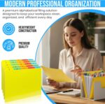 Iconikal A-Z Alphabetical File Folder Guide Dividers, Heavyweight 5 Color Coded Tabs, Letter Size 1/5 Cut Positions, Heavy Duty Office Organizers 5 Tabs Across - Image 8