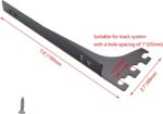 2Pcs 7.6" Single Track System Bracket Upright Bracket Shelf Bracket for Shelves Shelf Install, Bookshelf, Garden Boards, Shelving System and Organization, Black - Image 3