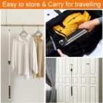 Heavy Duty Closet Hanger Reaching Pole,36" to 65" Clothes Hook Pole Telescoping Pole S Hooks for Plant Stainless Steel Pipe Sturdiness Lightweight Non-Slip Soft Sponge Handle Rod - Image 5