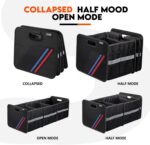 Trunk Organizer for Car， Collapsible Trunk Organizer with Multi Pockets, 3 Compartments Storage Organizer for Car SUV, Truck, Sedan - Image 4