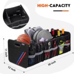 Trunk Organizer for Car， Collapsible Trunk Organizer with Multi Pockets, 3 Compartments Storage Organizer for Car SUV, Truck, Sedan - Image 5