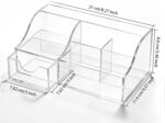 HBlife Acrylic Desk Organizer with 6 Compartments, Pen & Pencil Holder, Clear Multifunctional Desktop Caddy for Office Supply and Organization - Image 3