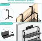 bukfen Over The Door Shoe Organizer,6-Tier Adjustable Door-Mounted/Wall-Mounted Shoe Rack,Heavy-Duty Metal Storage for Closet Door,Black,1 Pack - Image 5