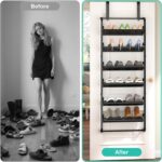 bukfen Over The Door Shoe Organizer,6-Tier Adjustable Door-Mounted/Wall-Mounted Shoe Rack,Heavy-Duty Metal Storage for Closet Door,Black,1 Pack - Image 7