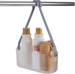 Bath Bliss 2 Way Deluxe Convertible Shower Caddy | Hang Over Shower Head or Shower Door | Bathroom Organization | Self Draining | Rust Resistant Plastic | Frost - Image 4