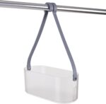 Bath Bliss 2 Way Deluxe Convertible Shower Caddy | Hang Over Shower Head or Shower Door | Bathroom Organization | Self Draining | Rust Resistant Plastic | Frost - Image 6