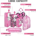 6 Set Kids Packing Cubes for Travel Carry On, Space Saving Compression Bags for Packing In Suitcase, Cute Pink Packing Organizers for Luggage Storage Girls Gift Trip and Family Vacation - Image 3