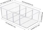 Vtopmart 4 Pack Food Storage Organizer Bins, Clear Plastic Bins for Pantry, Kitchen, Fridge, Cabinet Organization and Storage, 4 Compartment Holder Packets, Snacks, Pouches, Spice Packets - Image 3
