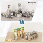 Vtopmart 4 Pack Food Storage Organizer Bins, Clear Plastic Bins for Pantry, Kitchen, Fridge, Cabinet Organization and Storage, 4 Compartment Holder Packets, Snacks, Pouches, Spice Packets - Image 6